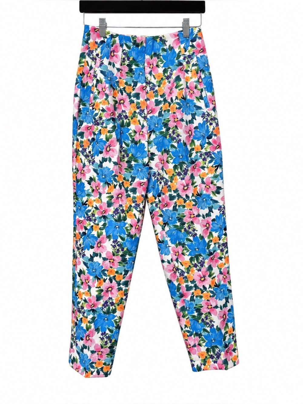 🦋 Zara| Floral High Waisted Straight Leg Pants Trousers Size M NWT